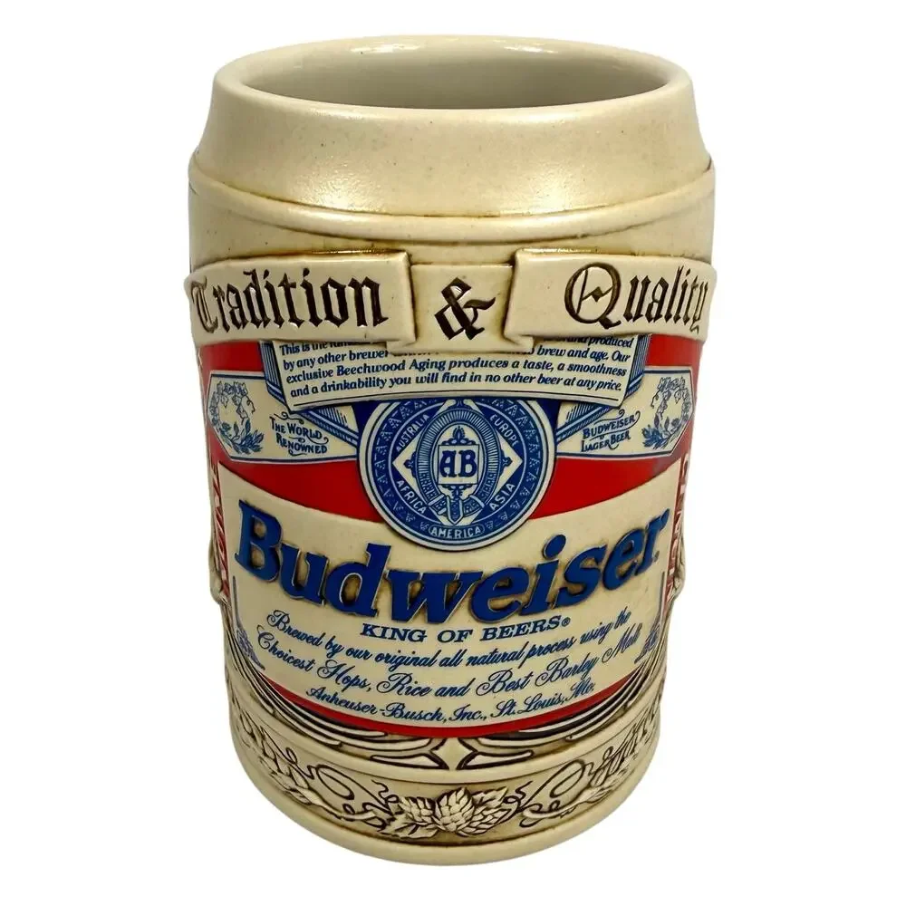 Vtg 1995 Budweiser Beer Stein Anheuser-Busch Collectible Mug w/Box